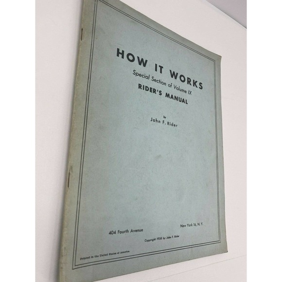 1938 How it Works Rider's Volume Special Section IX RADIO ALIGNMENT Manual - Picture 7 of 11